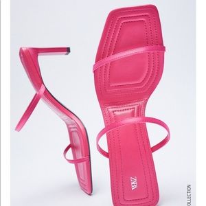 Zara pink heeled sandals